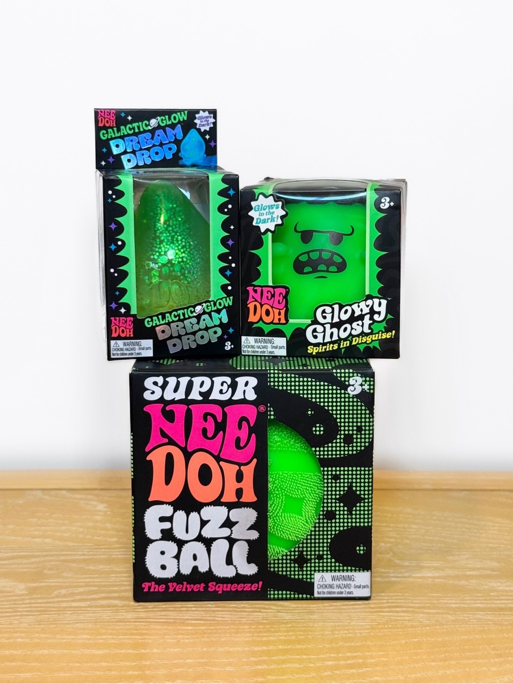 NeeDoh Glowy Ghost Green Bundle 💚